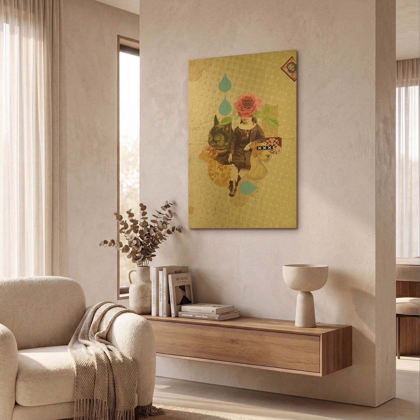'Childhood' By Elo Marc Gold Metal Wall Art