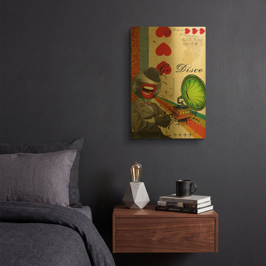 'Go Disco' By Elo Marc Gold Metal Wall Art