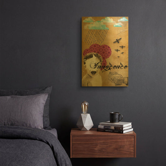 'Innocence' By Elo Marc Gold Metal Wall Art