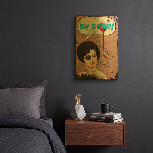'Oh Dear' By Elo Marc Gold Metal Wall Art
