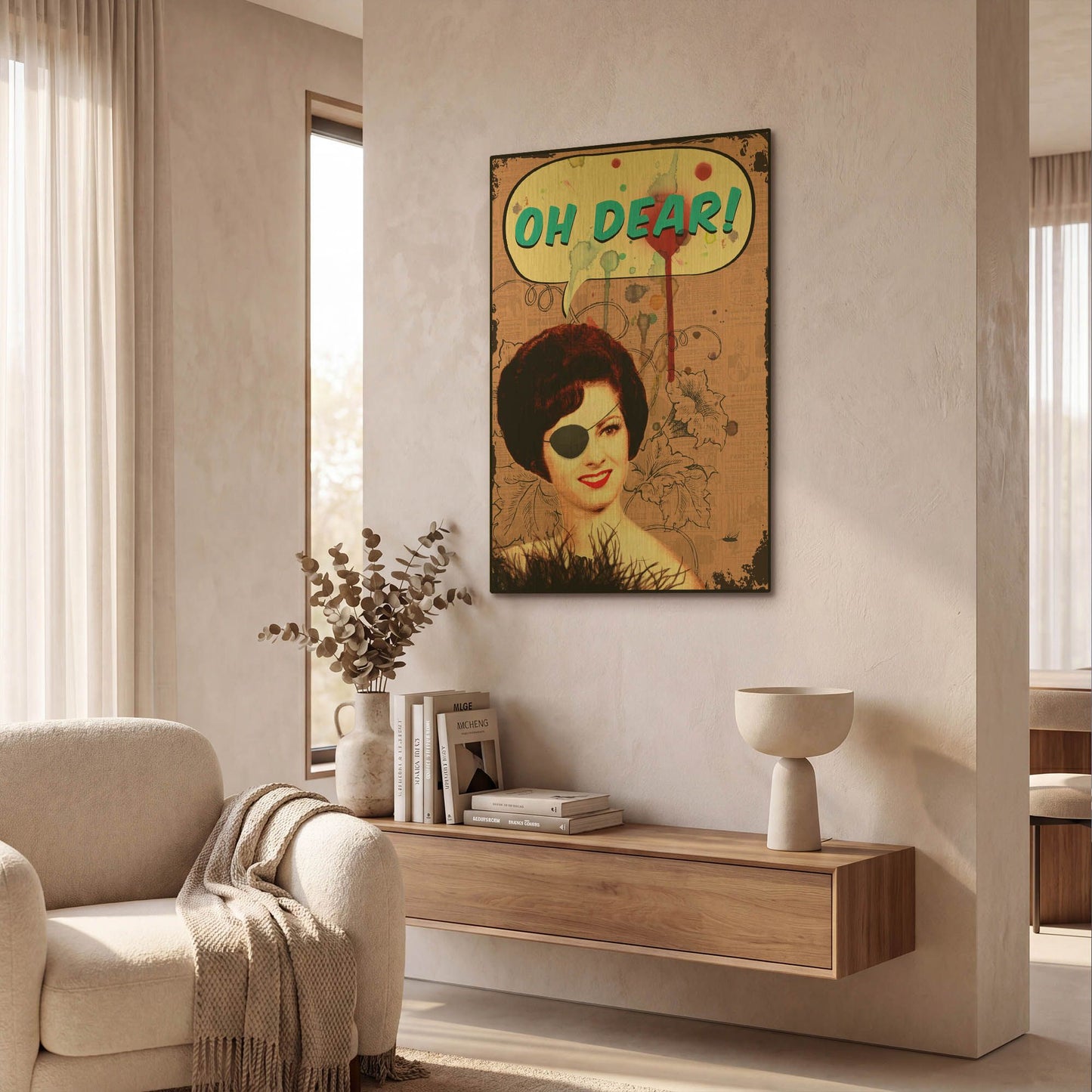 'Oh Dear' By Elo Marc Gold Metal Wall Art