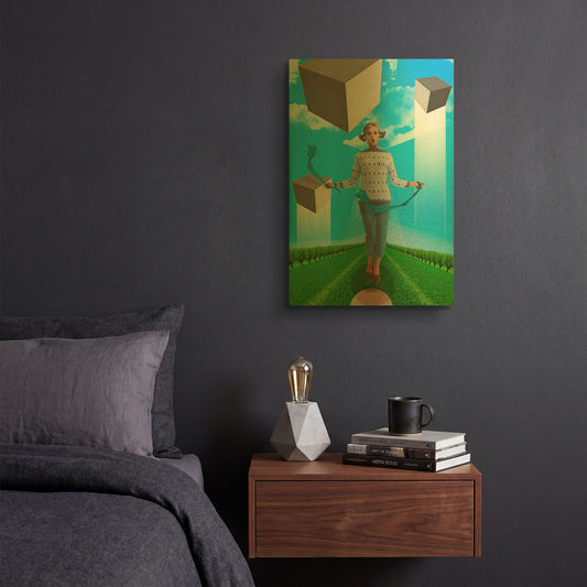 'Ribbons' By Elo Marc Gold Metal Wall Art