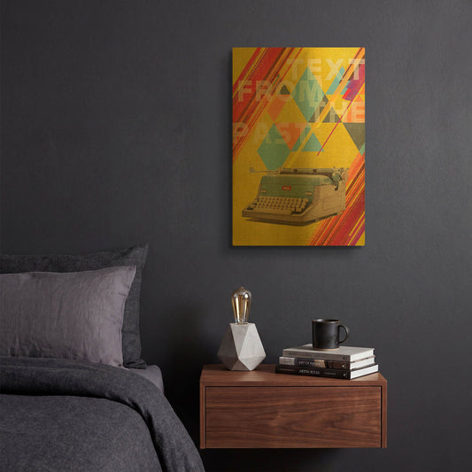 'Text From The Past' By Elo Marc Gold Metal Wall Art