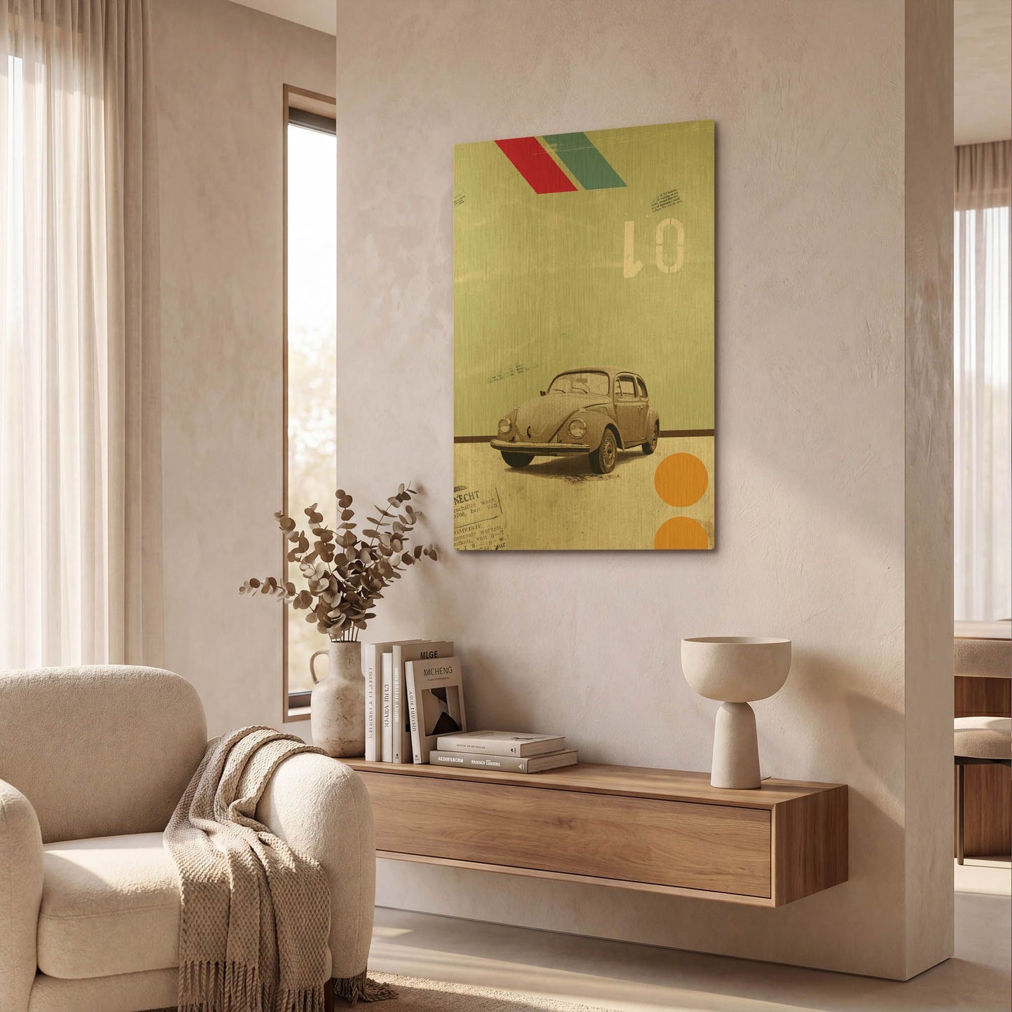 'The Beetle' By Elo Marc Gold Metal Wall Art