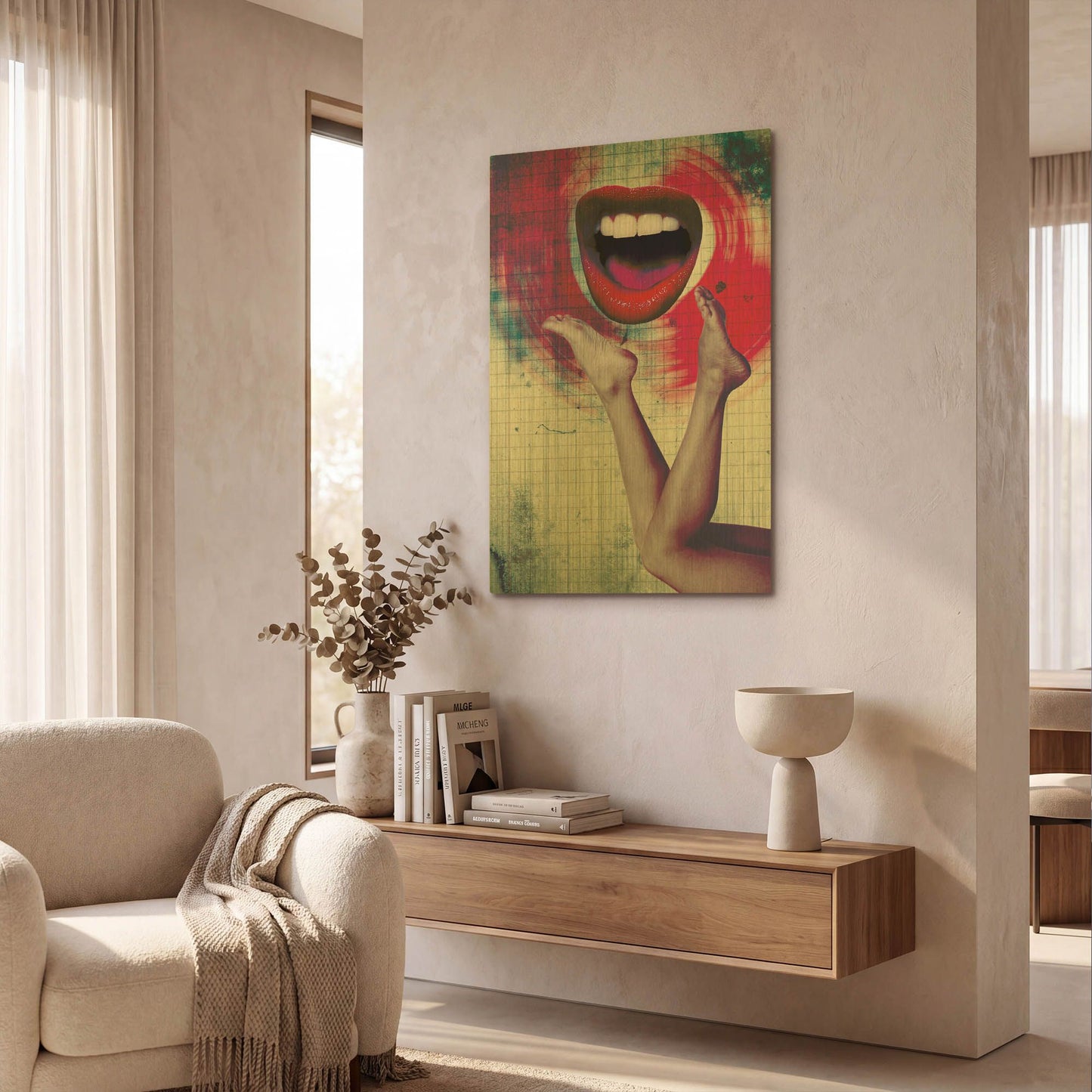'Bla Bla Bla' By Elo Marc Gold Metal Wall Art