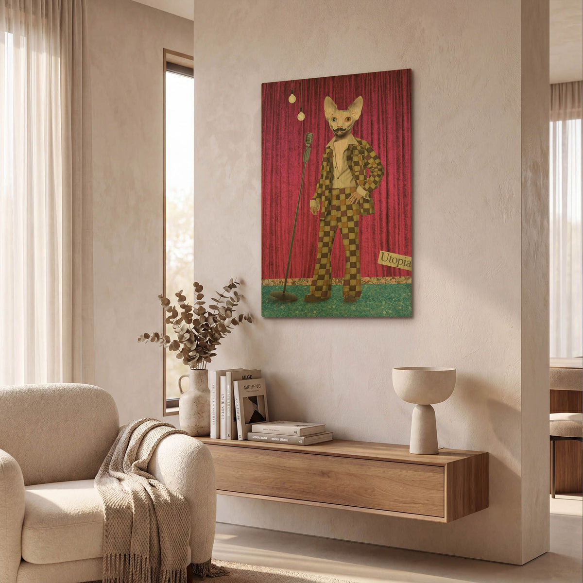 'Boogie Nights' By Elo Marc Gold Metal Wall Art
