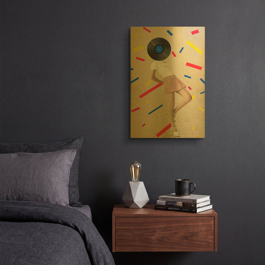 'The Party Never Ends' By Elo Marc Gold Metal Wall Art