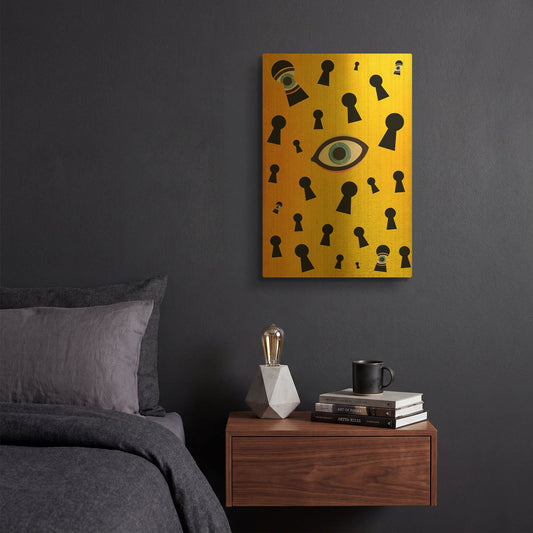 'They Are Watching' By Elo Marc Gold Metal Wall Art