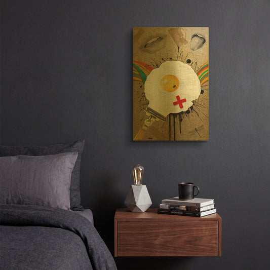'Time for Breakfast' By Elo Marc Gold Metal Wall Art