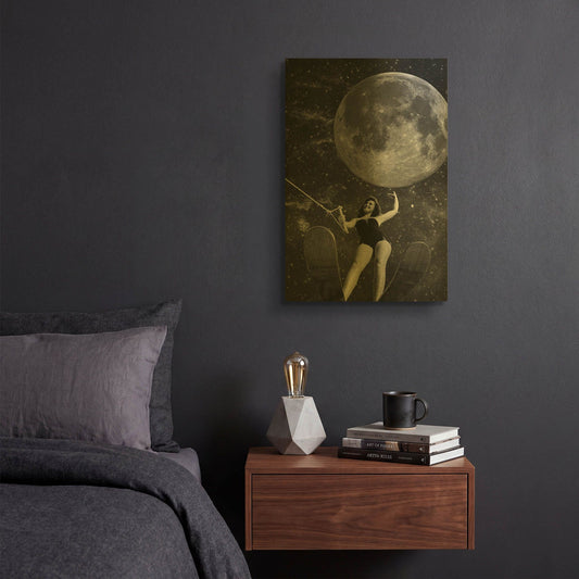 'Out There' By Elo Marc Gold Metal Wall Art