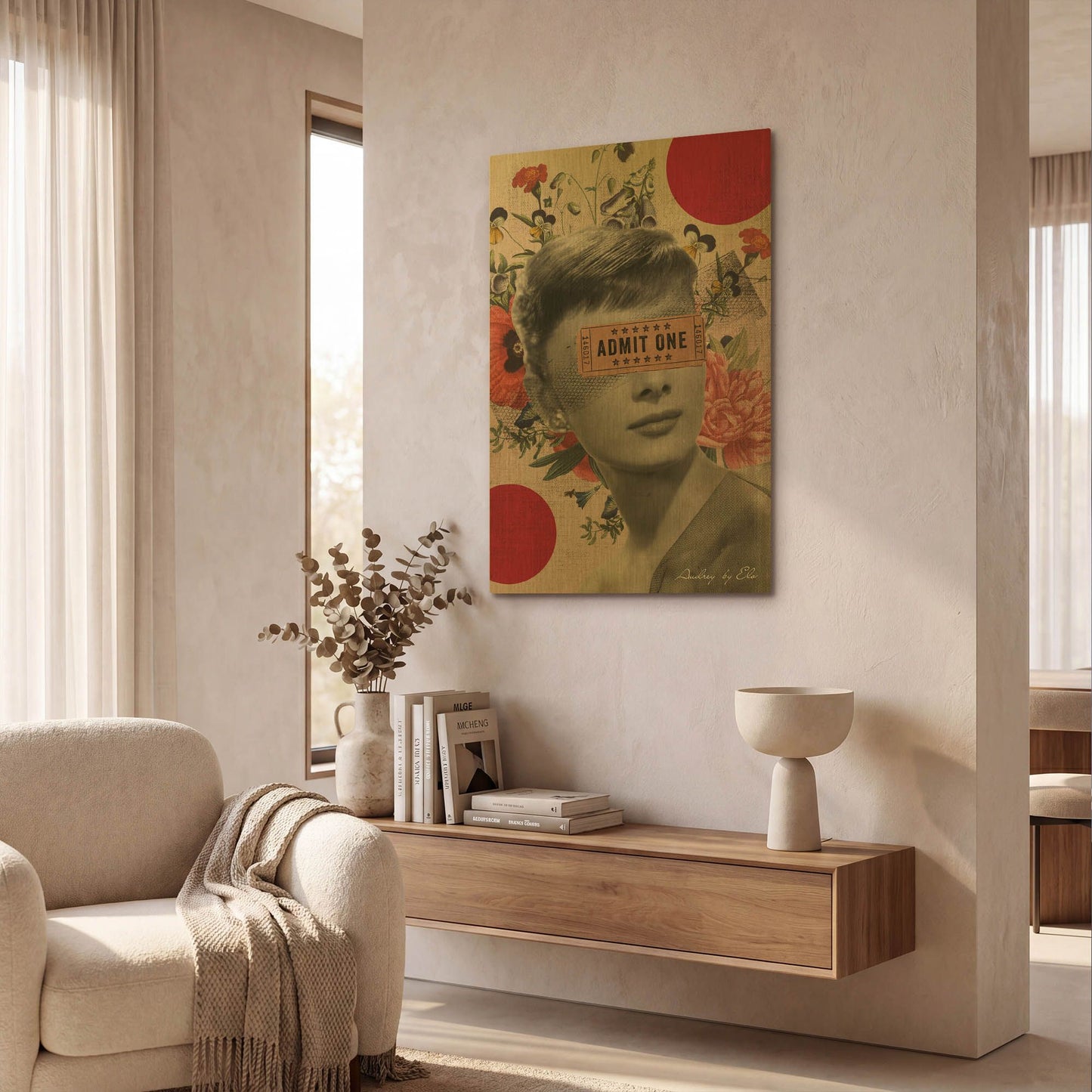 'Audrey' By Elo Marc Gold Metal Wall Art