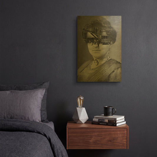 'Faded' By Elo Marc Gold Metal Wall Art
