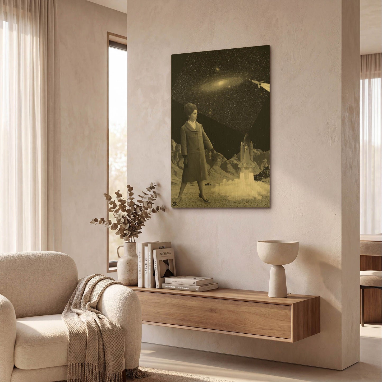 'Launched' By Elo Marc Gold Metal Wall Art