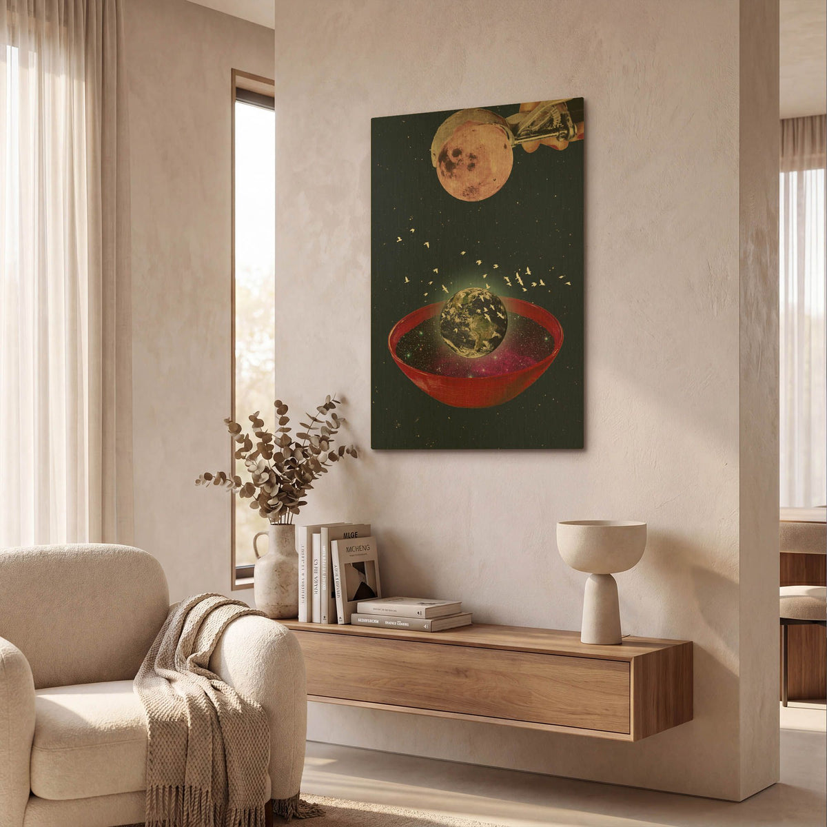 'The Creation of the Universe' By Elo Marc Gold Metal Wall Art
