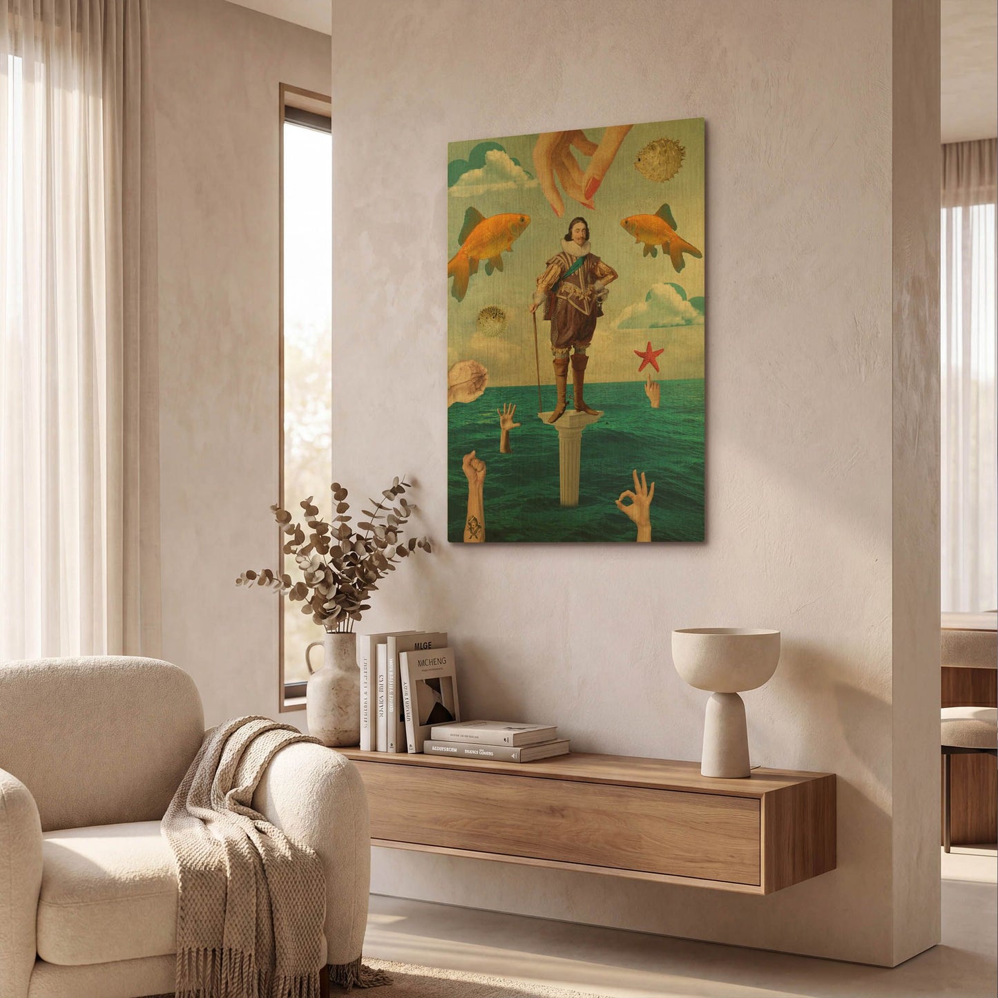 'Checkmate' By Elo Marc Gold Metal Wall Art