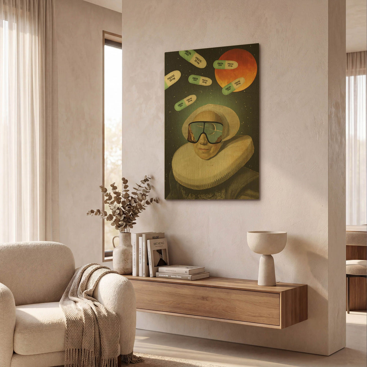 'Virtual Reality' By Elo Marc Gold Metal Wall Art