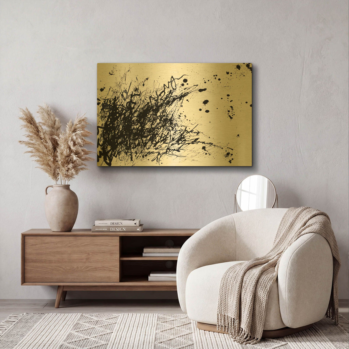 'Cougar Magnum Bullet' By Hanna Bruer Gold Metal Wall Art