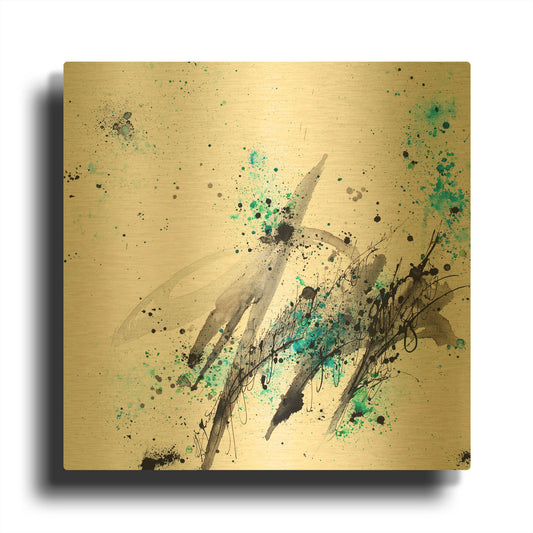 'Tableau Reboot' By Hanna Bruer Gold Metal Wall Art