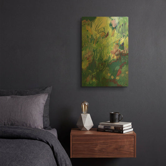 'Recklessly Blooming' By Ann Thompson Nemcosky Gold Metal Wall Art