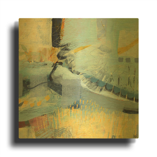 'Stream' By Ann Thompson Nemcosky Gold Metal Wall Art