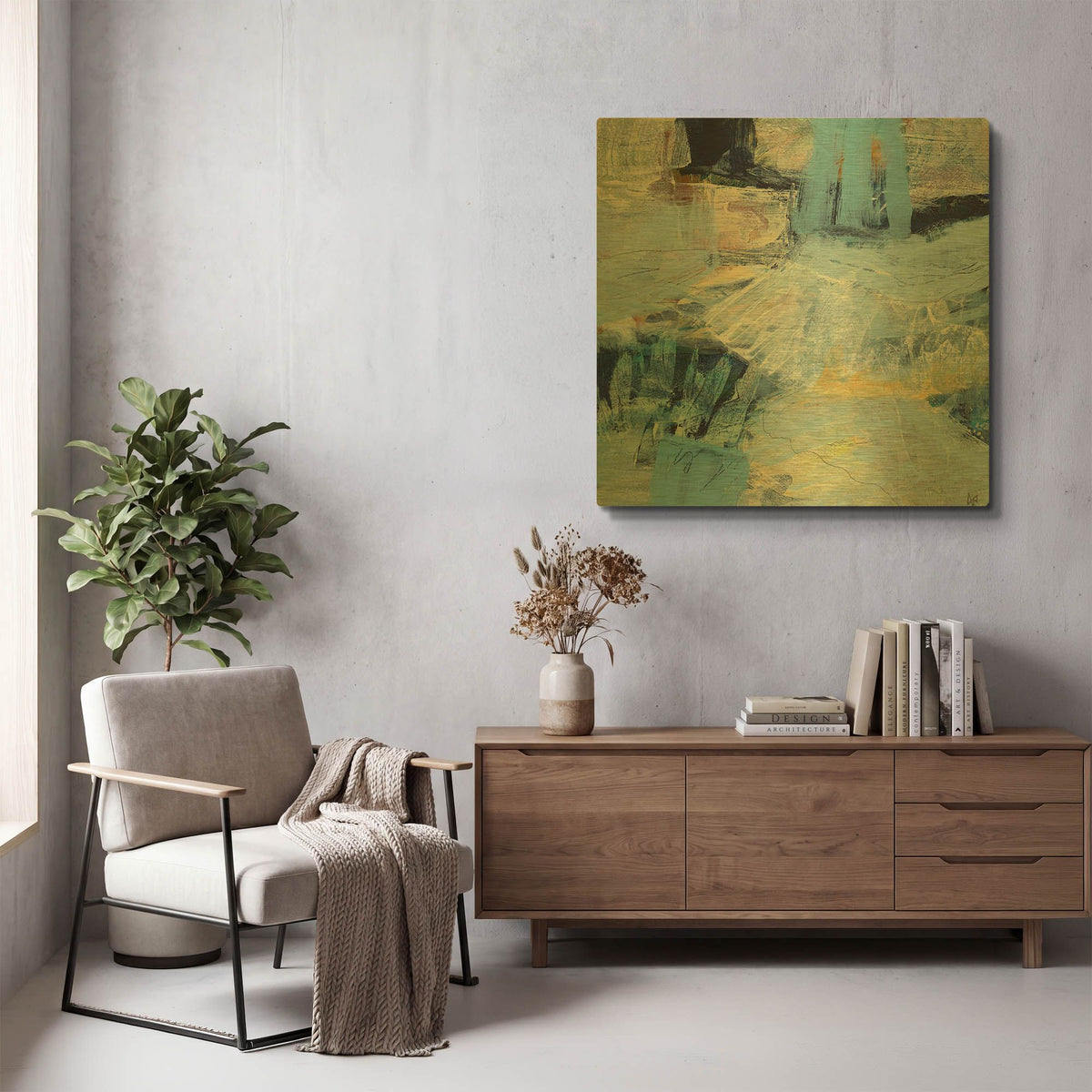'Tideline No 2' By Ann Thompson Nemcosky Gold Metal Wall Art