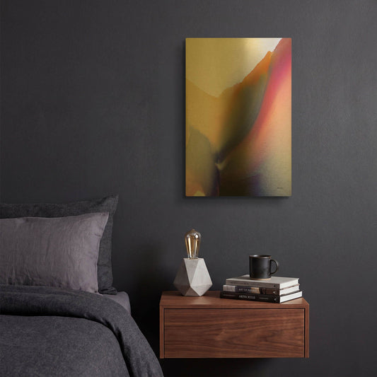 'Being 02A' By Bassmi Ibrahim Gold Metal Wall Art