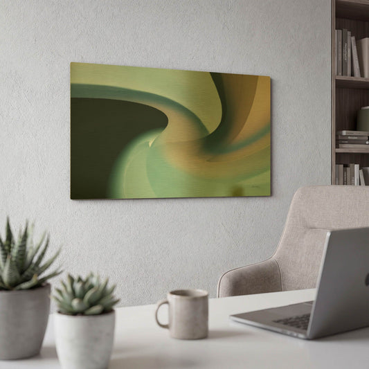 'Movement 2' By Bassmi Ibrahim Gold Metal Wall Art