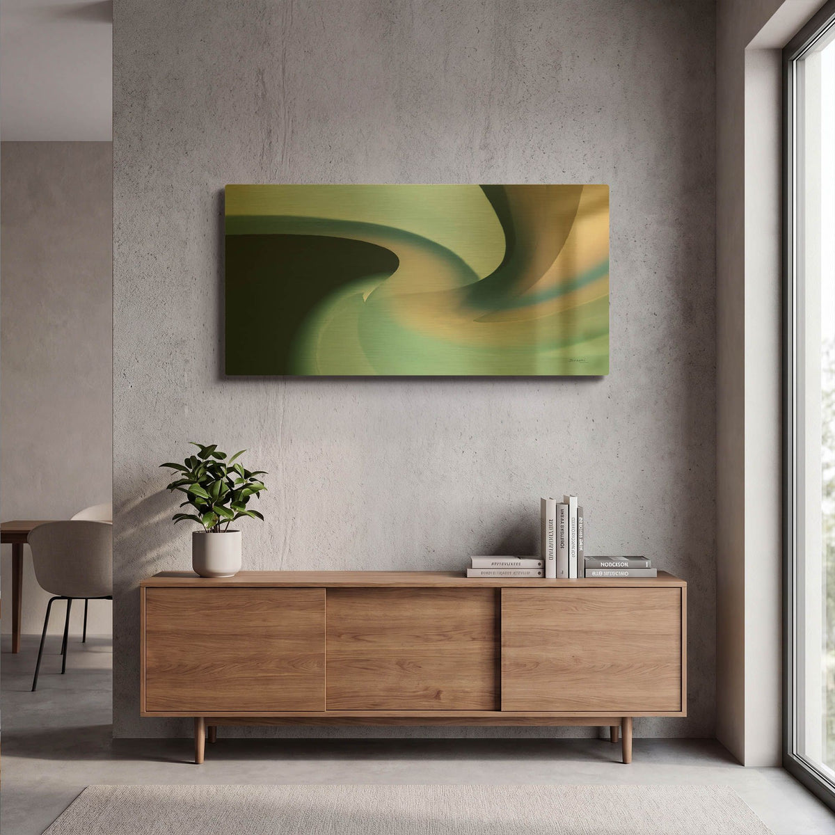 'Movement 2' By Bassmi Ibrahim Gold Metal Wall Art