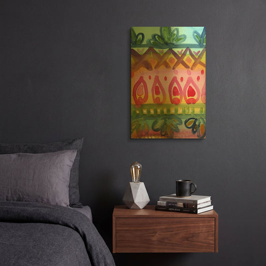'LW1981' By Linda Woods Gold Metal Wall Art