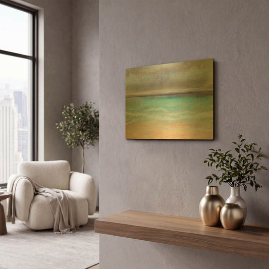 'Rain Shower' By Cora Niele Gold Metal Wall Art