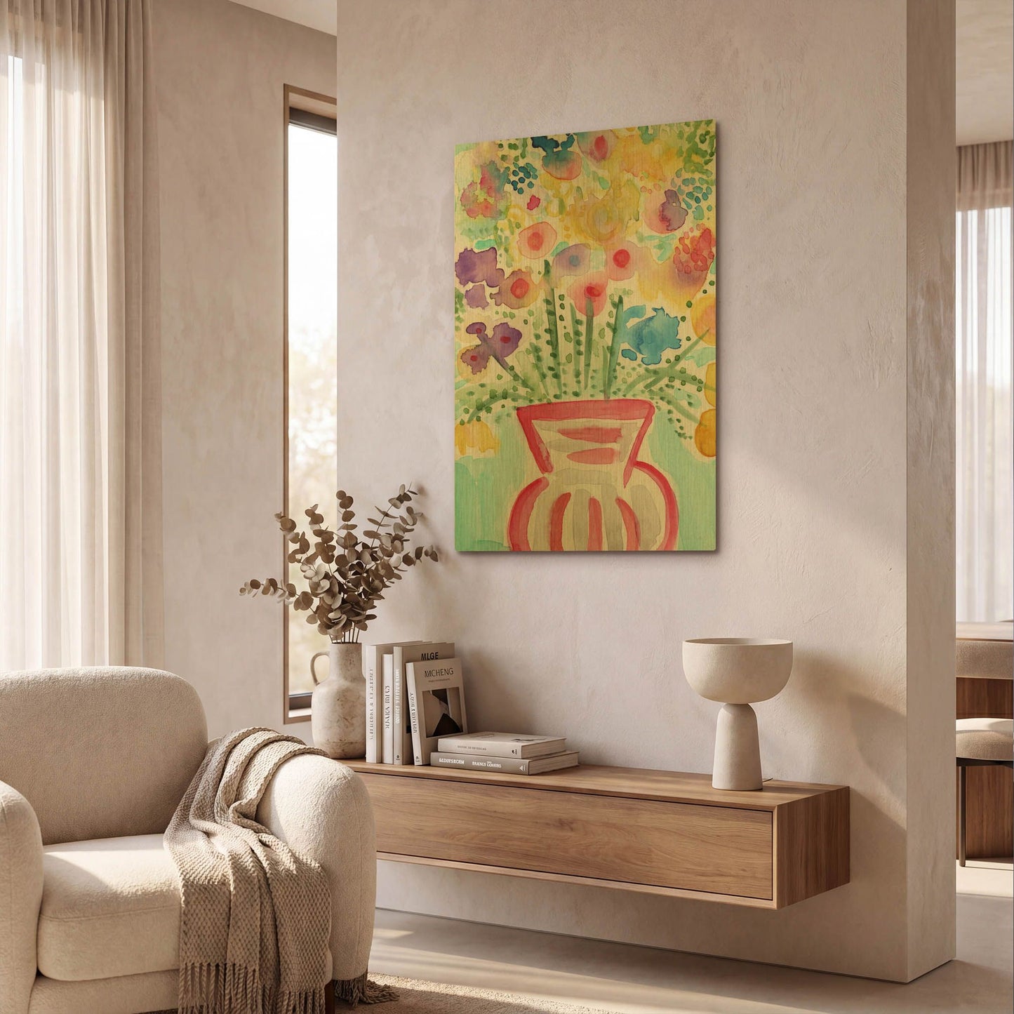 'LW1985' By Linda Woods Gold Metal Wall Art