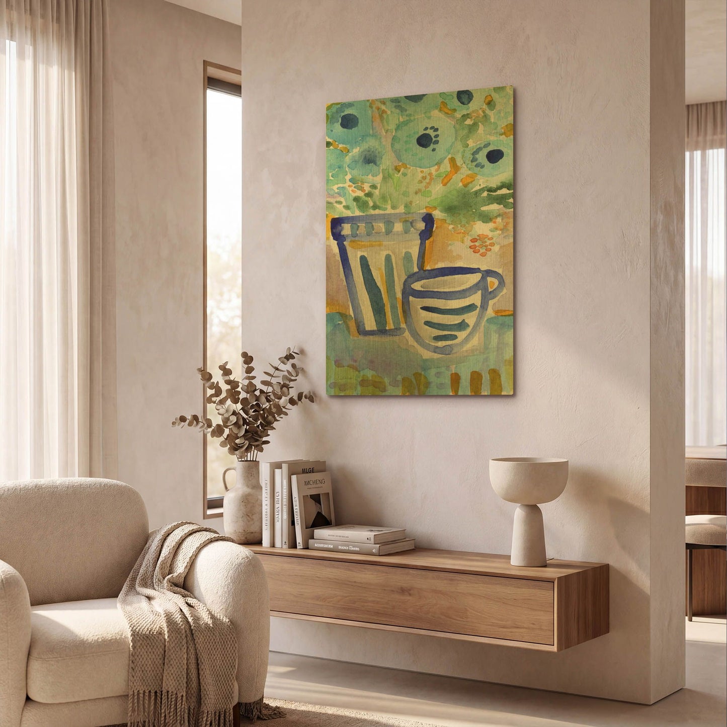 'LW1987' By Linda Woods Gold Metal Wall Art