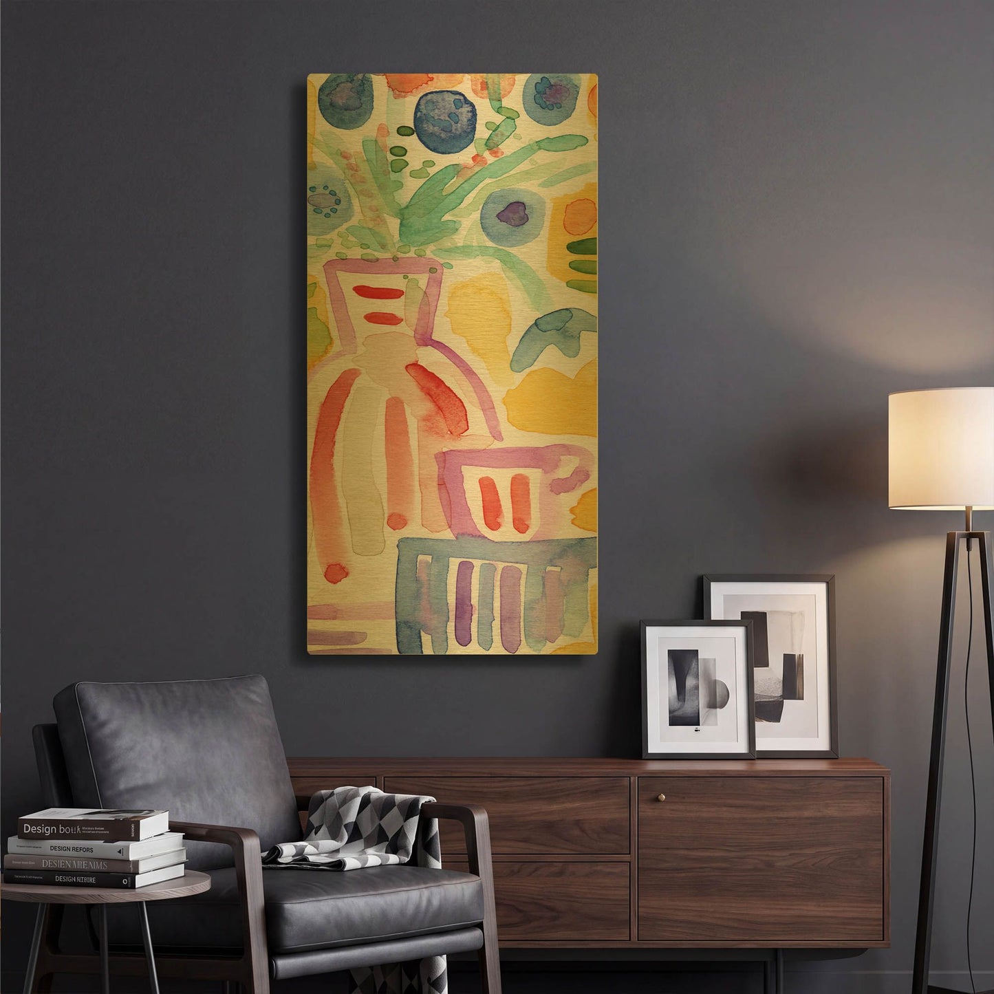 'LW1988' By Linda Woods Gold Metal Wall Art