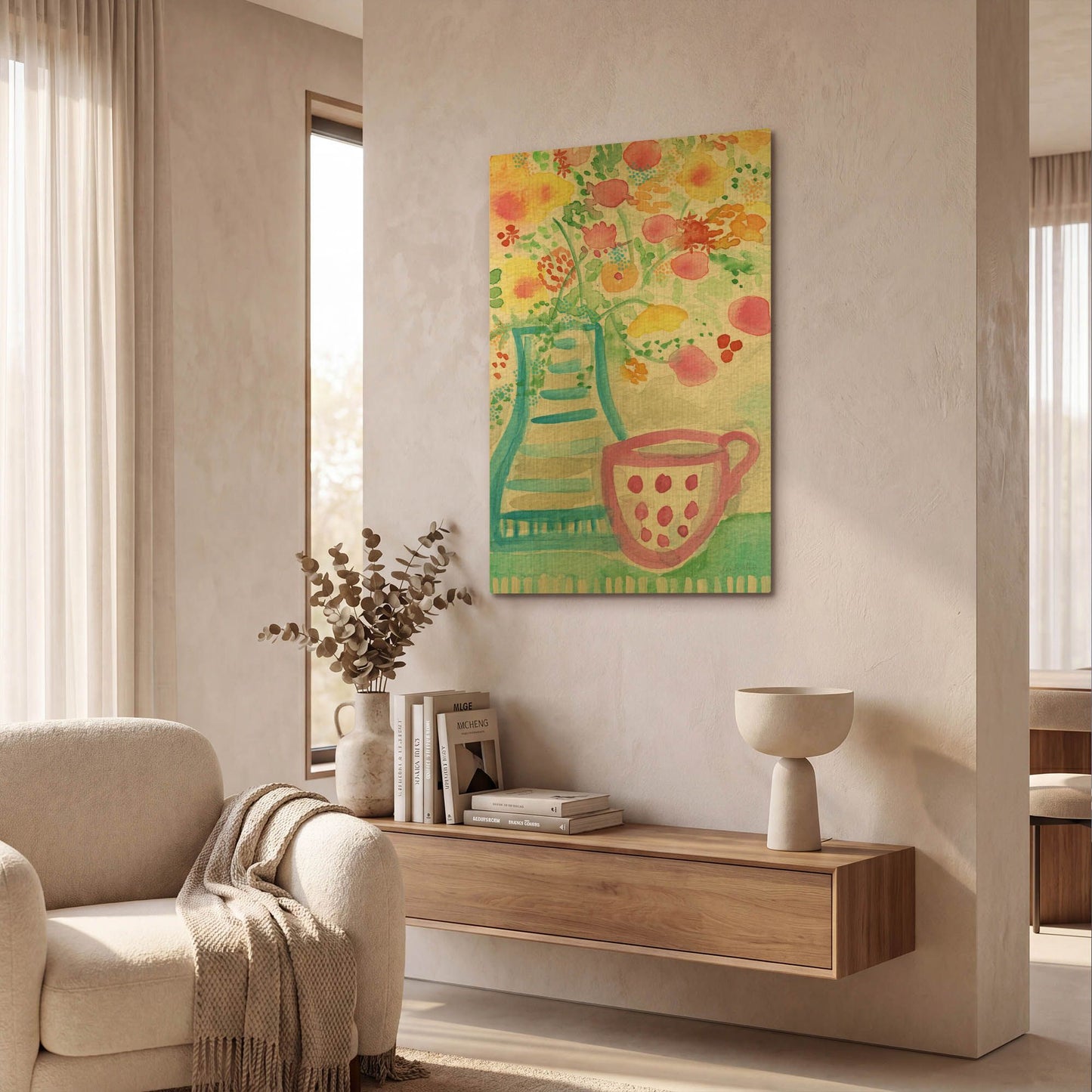 'LW1989' By Linda Woods Gold Metal Wall Art