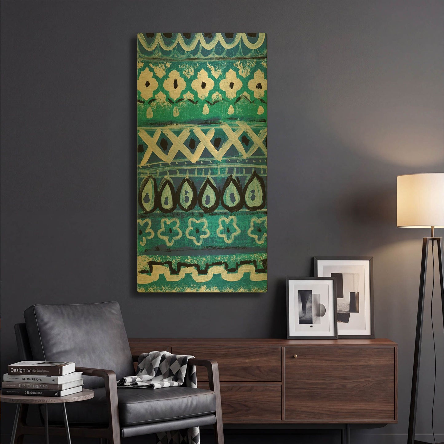 'LW2014' By Linda Woods Gold Metal Wall Art