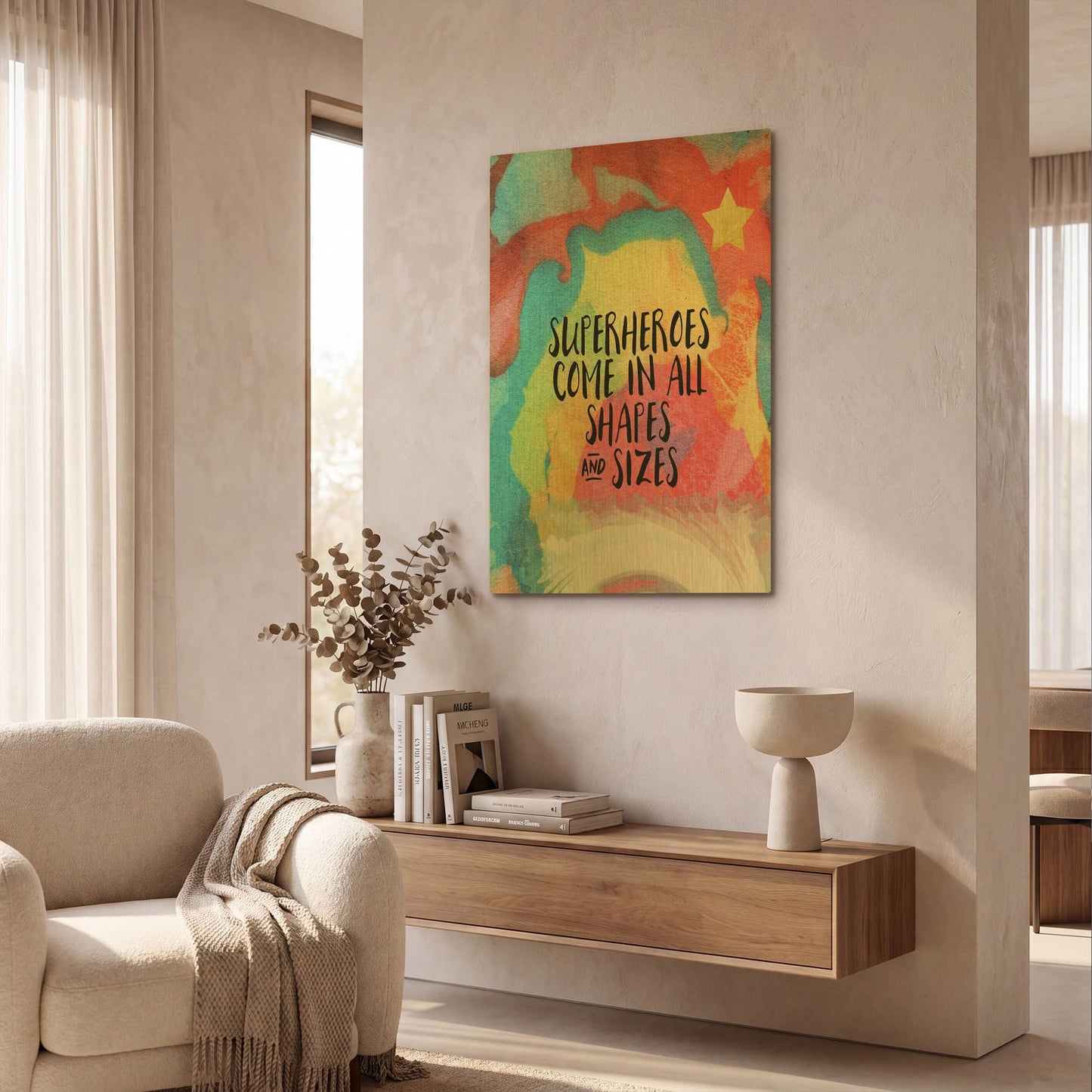 'LW2838' By Linda Woods Gold Metal Wall Art