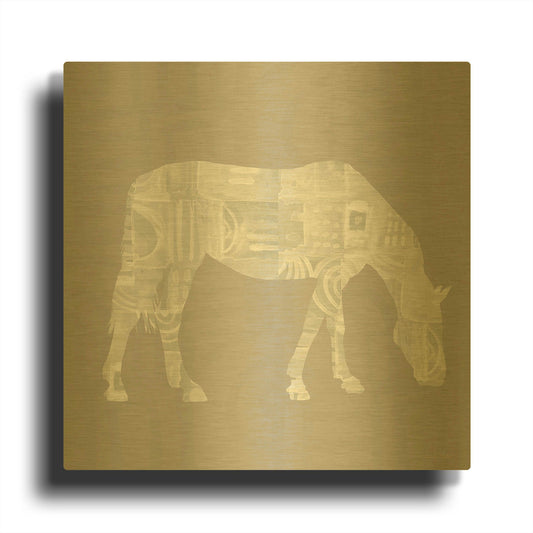 'LW3241' By Linda Woods Gold Metal Wall Art