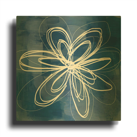 'LW3695' By Linda Woods Gold Metal Wall Art
