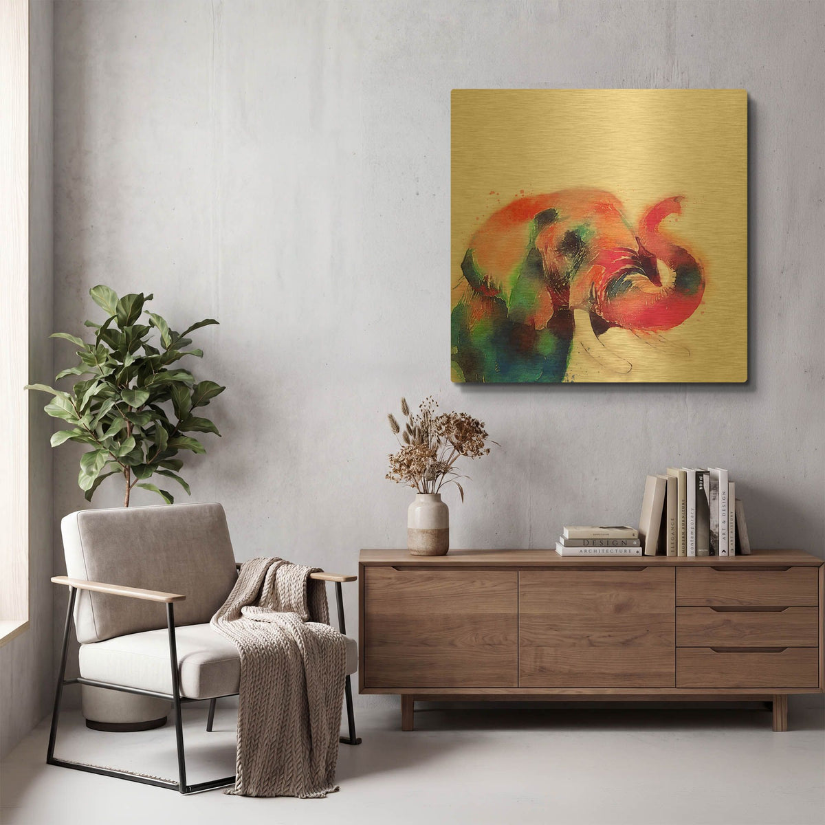 'The Majestic Ii' By Jacqueline Maldonado Gold Metal Wall Art
