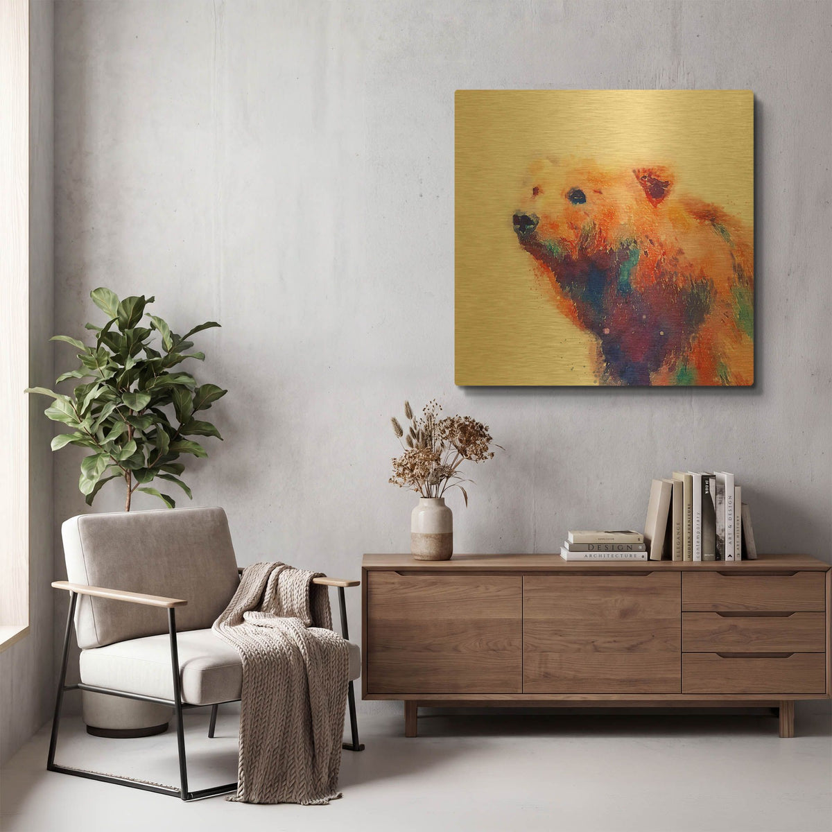 'The Protective Ii' By Jacqueline Maldonado Gold Metal Wall Art