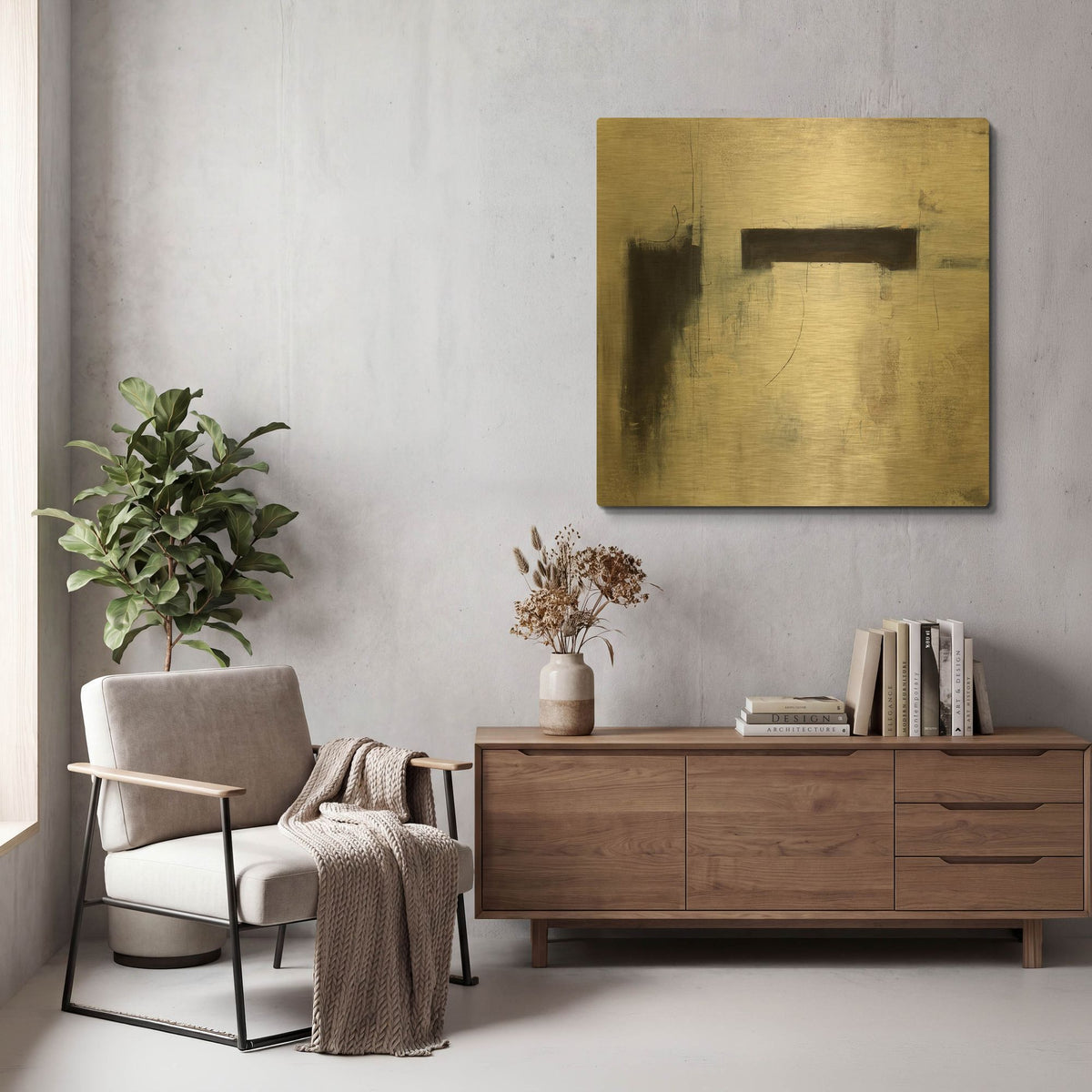 'Another Perspective' By Karen Hale Gold Metal Wall Art