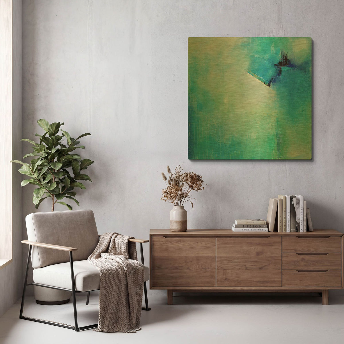 'Free Flow' By Karen Hale Gold Metal Wall Art