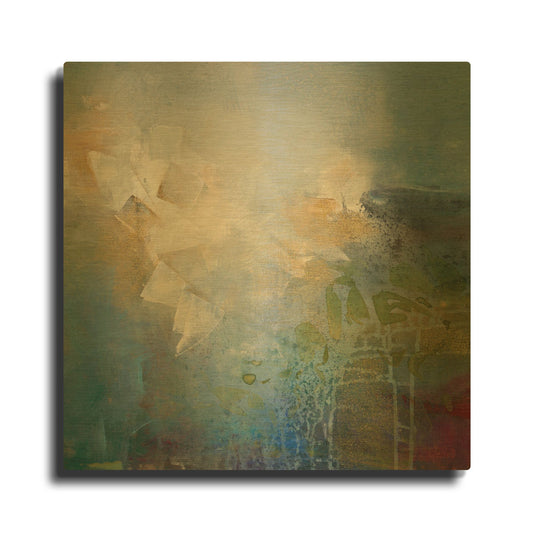 'Segments' By Karen Hale Gold Metal Wall Art