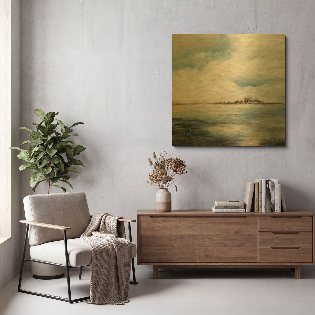 'Speak Quietly' By Karen Hale Gold Metal Wall Art
