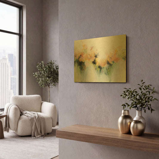 'Warm Light' By Karen Hale Gold Metal Wall Art