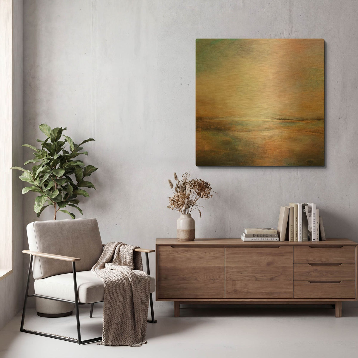 'Warm Surrender' By Karen Hale Gold Metal Wall Art