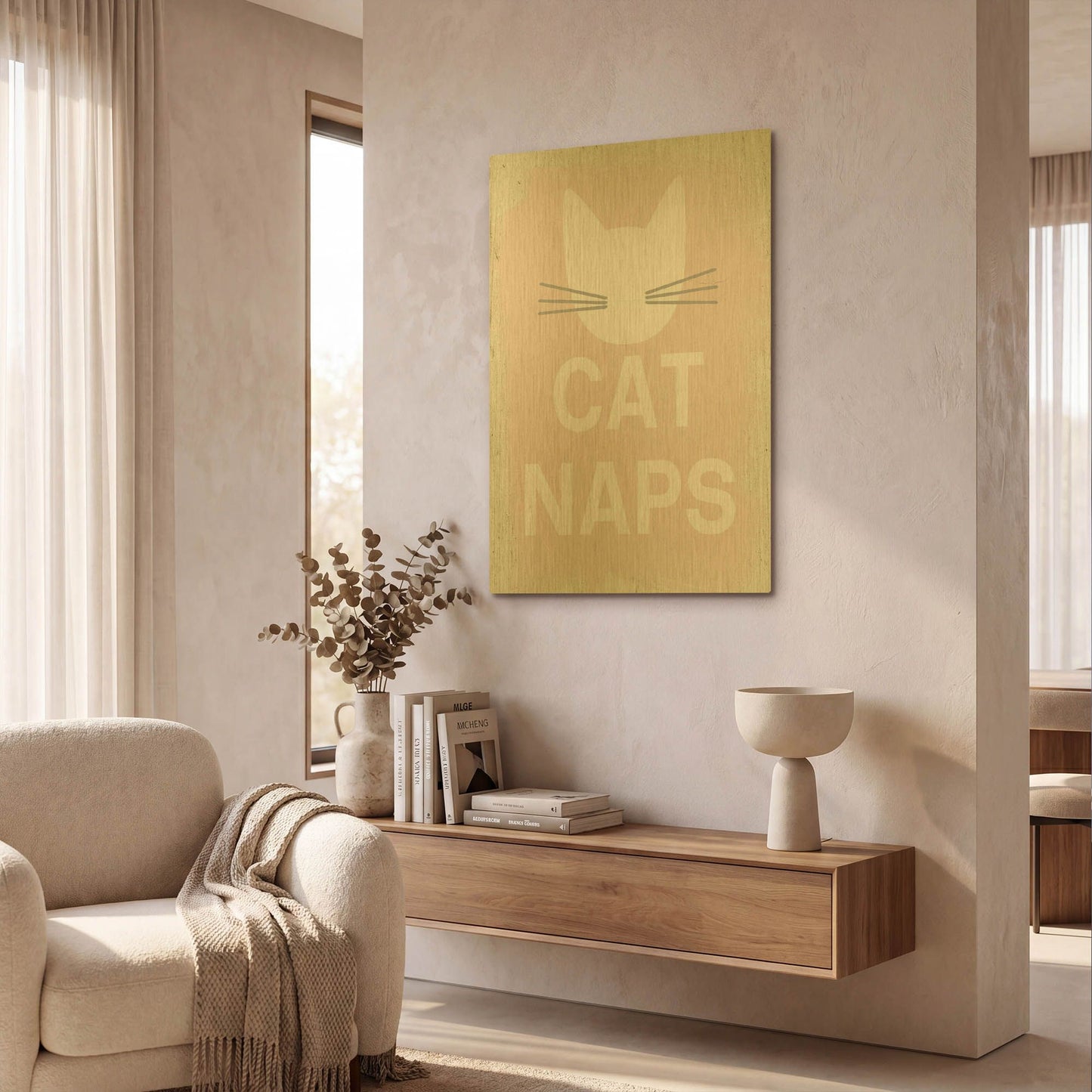 'LW3813' By Linda Woods Gold Metal Wall Art