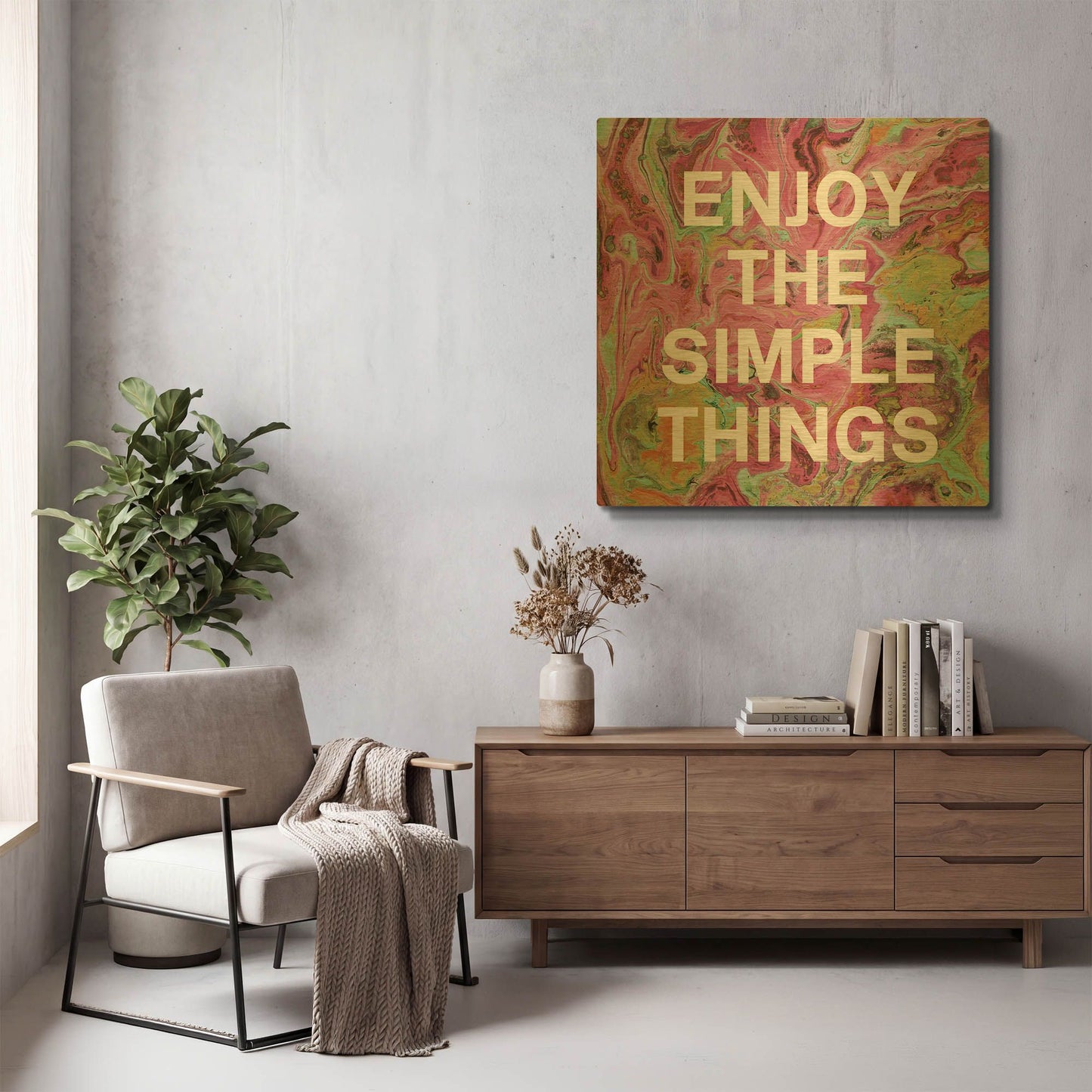 'LW3825' By Linda Woods Gold Metal Wall Art