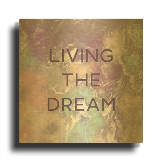 'LW3828' By Linda Woods Gold Metal Wall Art