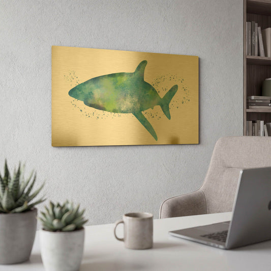 'LW3888' By Linda Woods Gold Metal Wall Art